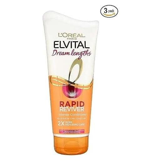 L'Oréal Paris elvital rapid reviver dream length balsamo profondo, 3 confezione x 180 milliliters