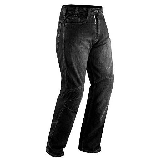 A-Pro jeans ce, protezioni per moto, scooter, quad, pantaloni in denim, colore nero, 42