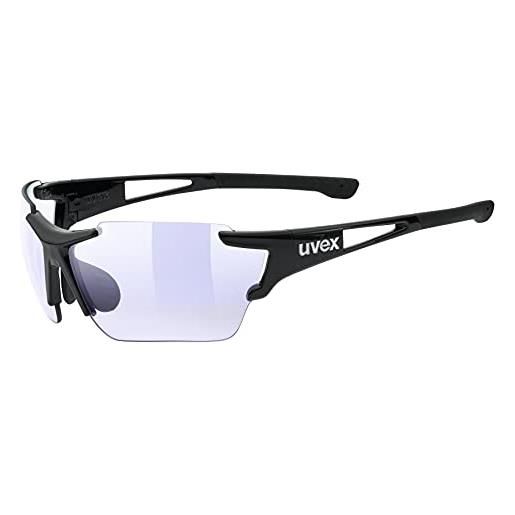 Uvex sportstyle 803 race v, occhiali sportivi unisex, fotocromatico e specchiato, privo di appannamenti, white/blue, one size