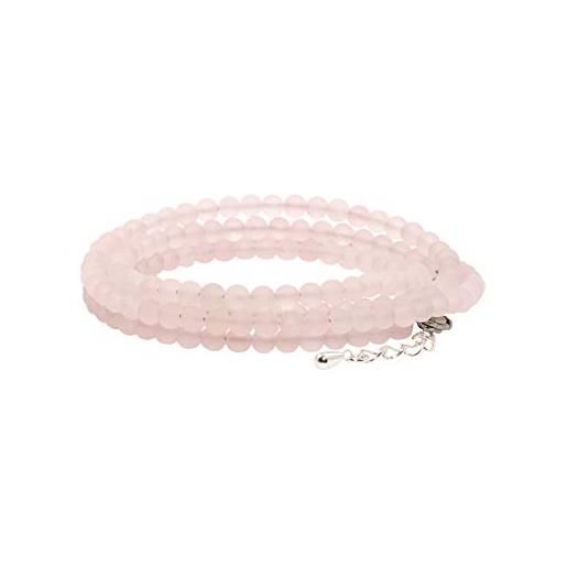 rainbow safety bracciale multistrato per donna braccialetto pietre dure naturali occhio di tigre agata ametista amazzonite perle corallo br (pink quartz frosted)
