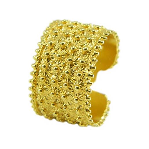 Filu & Trama fede sarda anello sardegna argento a fascia filigrana a pallini misura regolabile (21)