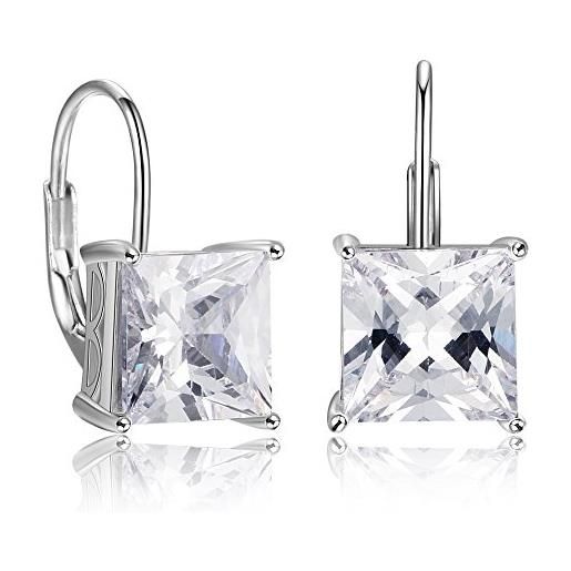Lam Hub Fong brillanti zirconi diamanti finti in argento sterling 925 gioielli, orecchini di lusso