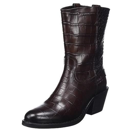 Shabbies Amsterdam juul ankle boots, stivaletti donna, dark brown, 39 eu