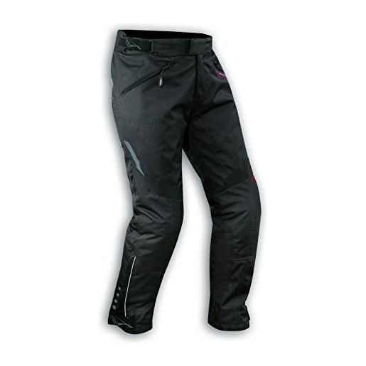 A-Pro pantaloni da moto impermeabili, con fodera termica traspirante, di colore nero, taglia 48