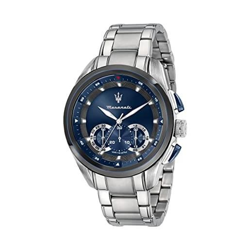 Maserati orologio da uomo, collezione traguardo, al quarzo, cronografo - r8873612014