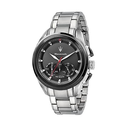Maserati orologio da uomo, collezione traguardo, al quarzo, cronografo - r8873612015