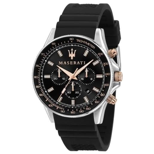 Maserati orologio uomo, collezione sfida, in acciaio, silicone - r8871640002