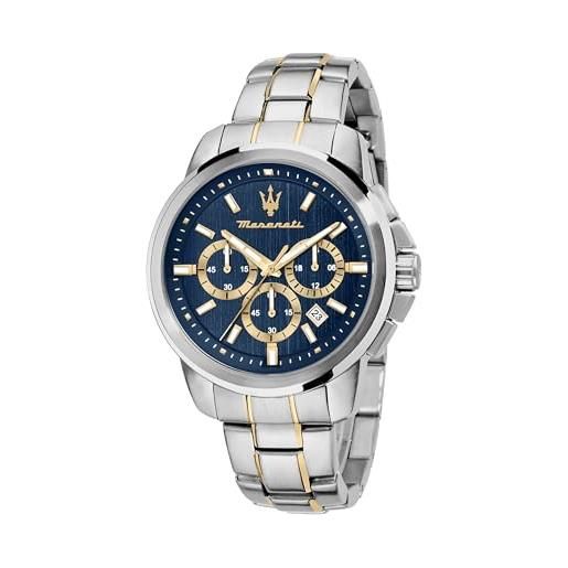 Maserati orologio da uomo, collezione successo, al quarzo, cronografo - r8873621016