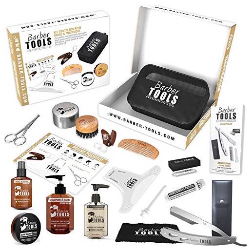 BARBER TOOLS ✮ BARBER TOOLS ✮ kit/set/cofanetto per la cura e manutenzione della barba e radersi | cosmetici made in francia. 