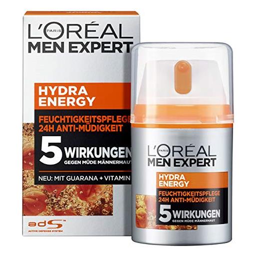 L'Oréal Paris men expert l 'oréal men expert hydra umidità cura 24h anti stanchezza, confezione da (2 x 50 ml)