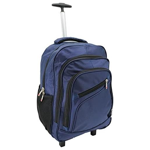 Generico r. Leone/ormi trolley zaino bagaglio a mano aereo con 2 ruote viaggi low cost 8912 (50x34x19cm, blu)