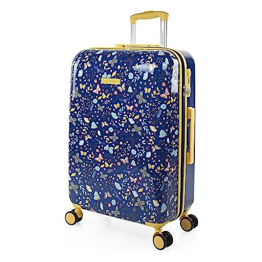 SKPAT - valigia grande e resistente, valigie eleganti, valigia da stiva robusta, trolley spazioso, valigie trolley in offerta 134460, blu