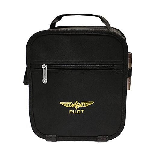 Design4Pilots - design4pilots cuffia borsa nero, borsa aeronuatica per cuffia, pilota