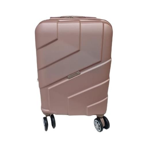 COVERI COLLECTION trolley rigido utilizzabile come bagaglio a mano, approvato dalla maggior parte delle compagnie aeree low cost, 55 cm, espandibile!!Misure 55 x 40 x 20 cm (rosa gold)