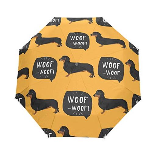 HMZXZ rxyy - ombrello pieghevole con motivo a cane, per donne, uomini, ragazzi, ragazze, antivento, compatto, leggero, da viaggio