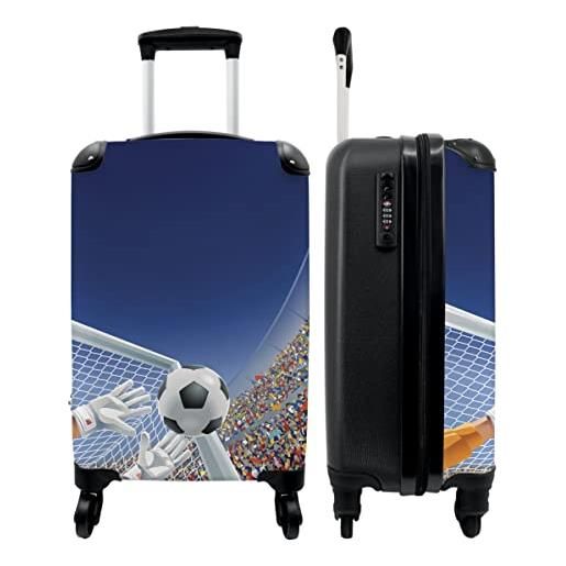 NoBoringSuitcases.com® bagaglio a mano valigie trolley in offerta luggage bambino si inserisce trolley bagagli a mano 55x40x20 calcio - portiere - stadio - porta - 55x35x20cm
