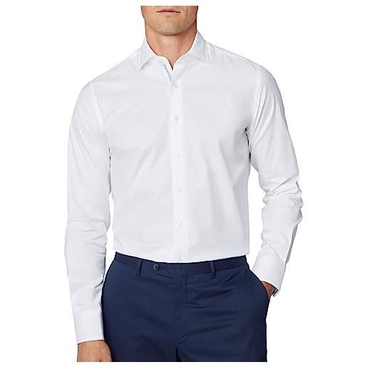 Hackett London twill eng stripe camicia, bianco (bianco), m uomo