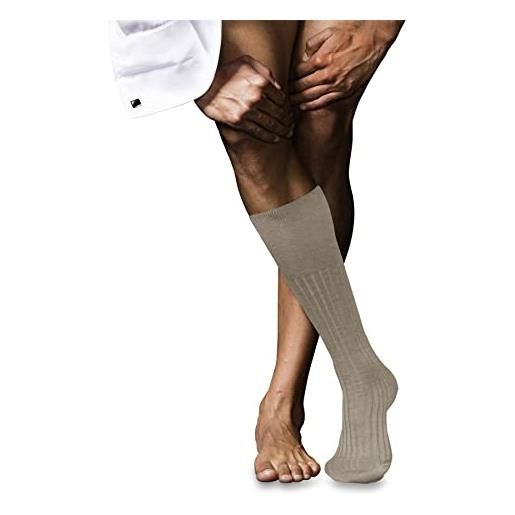 Falke no. 13 m kh cotone al ginocchio tinta unita 1 paio, calzini lunghi uomo, beige (sand 4320), 39-40