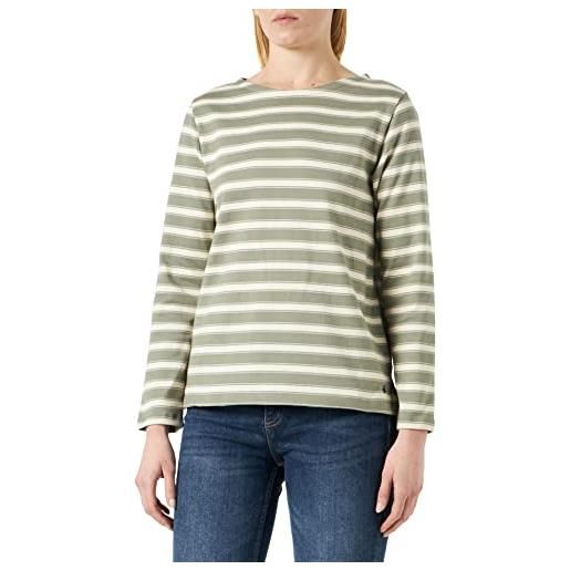 Petit Bateau a07ka, marinaio donna, verde marecage/bianco avalanche, m