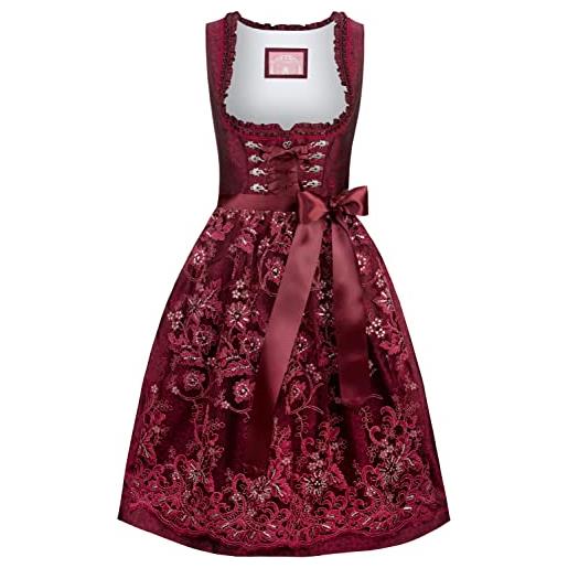 Stockerpoint dirndl eva vestito per occasioni speciali, colore: rosso, 40 donna