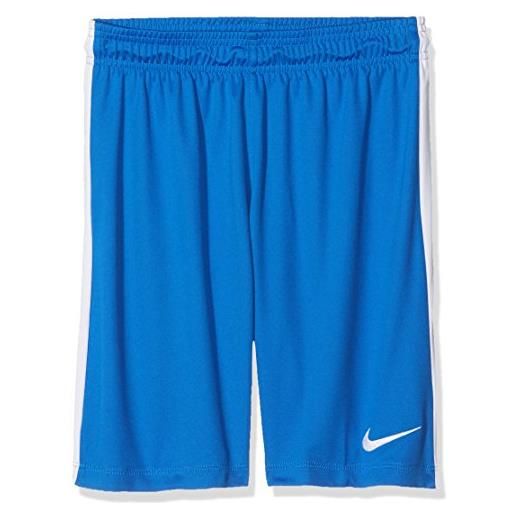 Nike yth league knit short nb-pantaloni corti da ragazzo, bambino, blu/bianco (royal blue/white/white), xl
