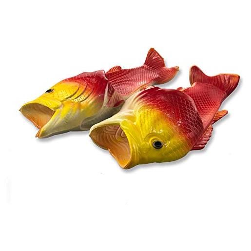 Uniqstore, ciabatte creative tricky fish a forma di pesce, da spiaggia, da uomo, multicolore, 42/43 eu