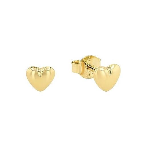 Amor orecchini orecchini per bambini, 0.5 cm, oro, cuore, in confezione regalo, 2013966