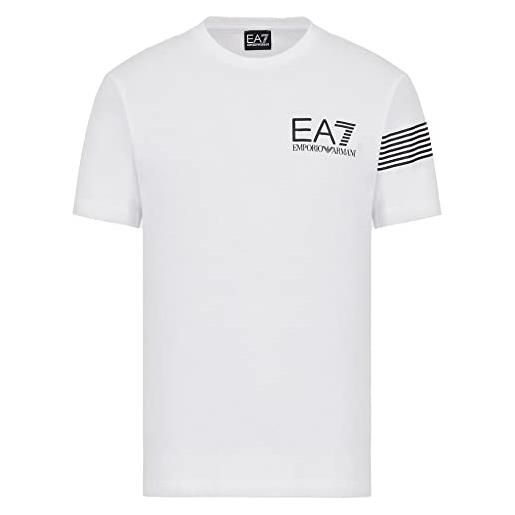 Emporio Armani maglietta t-shirt uomo ea7 6kpt03 pj3bz1, manica corta, girocollo, veste regolare (nero, xl)