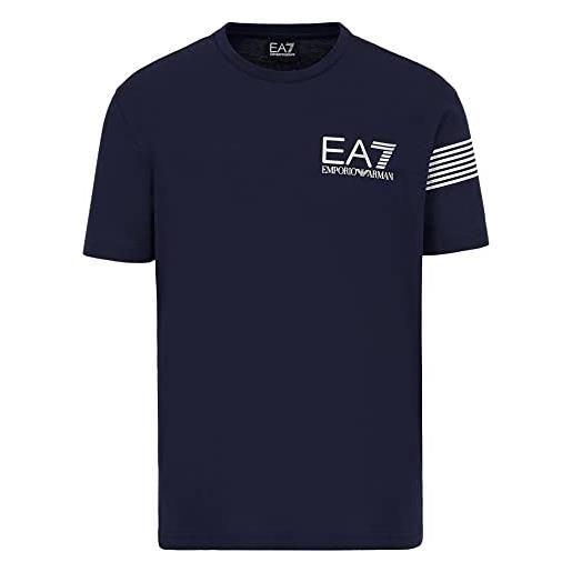 Emporio Armani maglietta t-shirt uomo ea7 6kpt03 pj3bz1, manica corta, girocollo, veste regolare (blu scuro, xl)