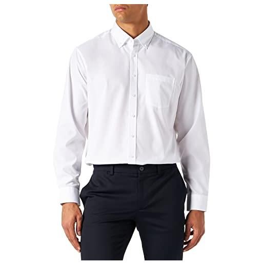 Seidensticker uomo business shirt modern fit camicia, bianco (weiß (01 weiß)), 48