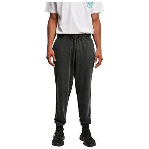 Urban classics pantaloni uomo tuta in 100% cotone, pantalone uomo per sport e allenamento con logo urban classics - taglie xs - 5xl