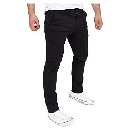 WOTEGA glenn - pantaloni chino da uomo - pantaloni in tessuto slim fit - pantaloni chino da uomo, nero (black 194008), w34/l34