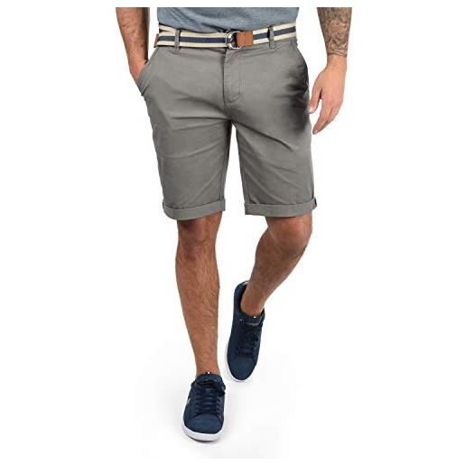 !Solid monty pantaloncini chino shorts panno corti da uomo con cintura elasticizzato regular fit, taglia: m, colore: mid grey (2842)