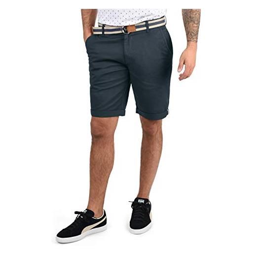 !Solid monty pantaloncini chino shorts panno corti da uomo con cintura elasticizzato regular fit, taglia: l, colore: mid grey (2842)