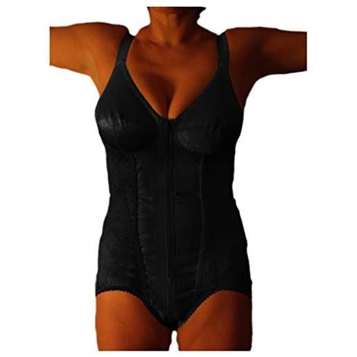 BODYPERFECT body contenitivo snellente con corsetto stringente guaina contenitiva coppa d made in italy (nudo, 3xl)