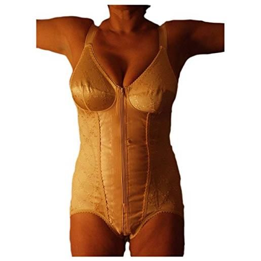 BODYPERFECT body contenitivo snellente con corsetto stringente guaina contenitiva coppa d made in italy (nero, m)