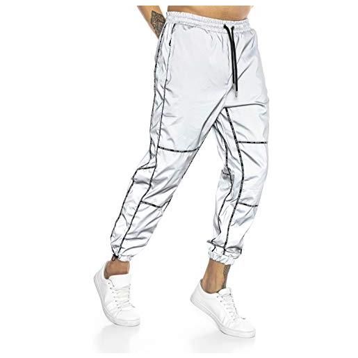 Redbridge pantaloni da uomo joggers sweat-pants tuta design moon walk grigio xl
