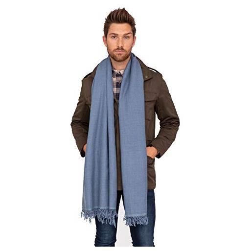 likemary sciarpa da uomo invernale - di lana merino - scialle uomo avvolgente - sciarpa poncho ideale per viaggiare - tessuta a mano - regalo etico