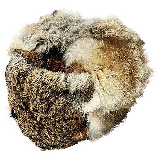 RUSSIAN STORE cappello colbacco in pelliccia di coniglio ushanka originale russia colore grigio marrone - taglie varie (s)