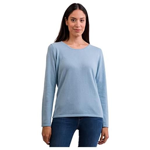 CASH-MERE.CH maglione da donna in 100% cashmere, girocollo, 2 fili, rosso zinco. , l