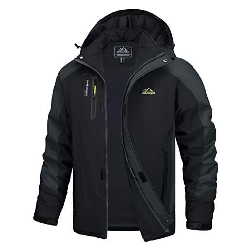 TACVASEN giacca da uomo di transizione jacket da trekking impermeabile traspirante outdoor, navy
