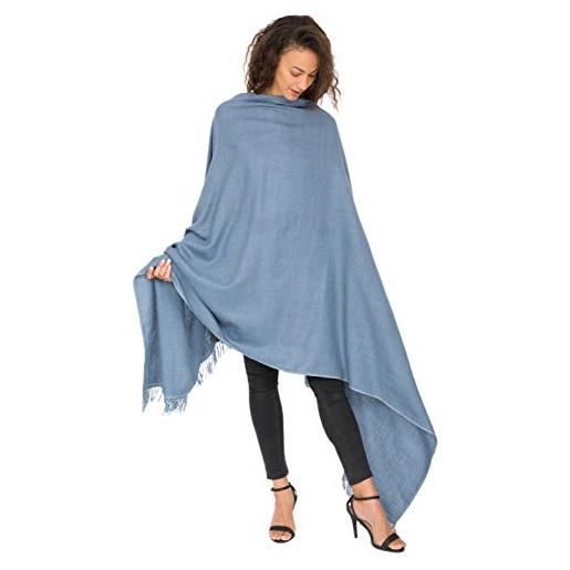 likemary sciarpa donna invernale caldo in lana merino -pashmina xl - scialle ideale per viagiare e come un wrap elegante - tessuta a mano - regalo etico