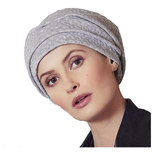 Christine headwear turbante nelly morbido e lucente per le donne in chemioterapia/alopecia (grigio chiaro)