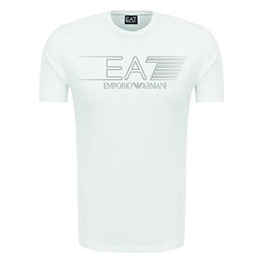 Emporio Armani maglietta t-shirt uomo ea7 6kpt15 pj03z, manica corta, girocollo (l, bianco)