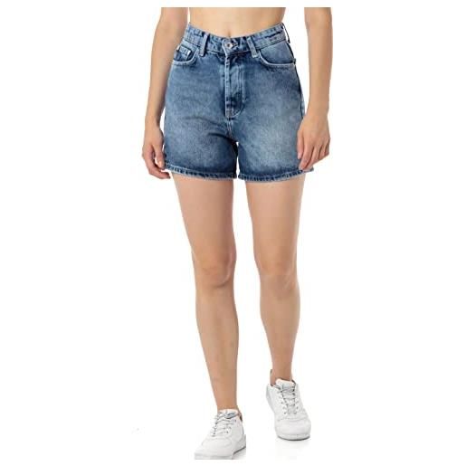 RED BRIDGE redbridge pantaloncini da donna, in jeans, a vita alta, nero , 27w