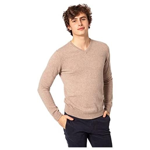 Jack Stuart - maglione in cashmere con scollo a v uomo (blu denim, m)