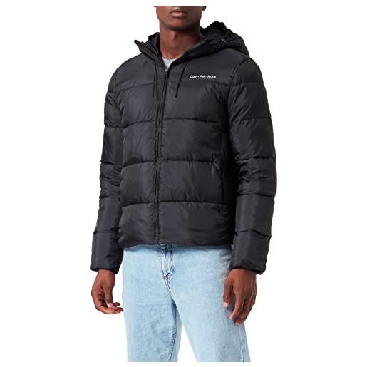 Calvin Klein Jeans logo tape lw padded jacket j30j320922 giacche imbottite, nero (ck black), xxl uomo