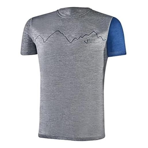 Black Crevice maglietta da uomo in lana t-shirt, azzurro