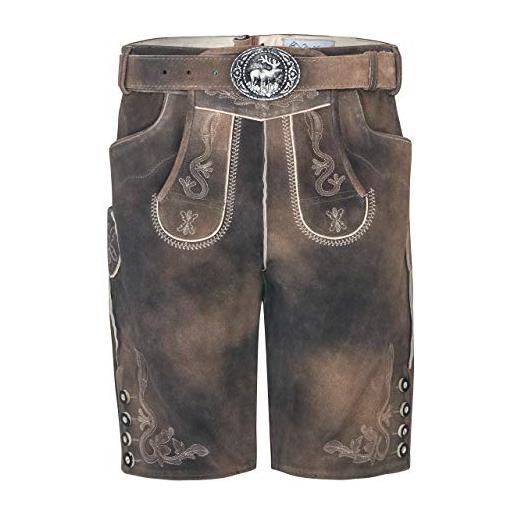 Moritz Pantaloni Jogging Uomo Stile Lederhosen – Comodi Pantaloni Della Tuta Per L'Oktoberfest, Cotone E Poliestere, Con Ricamo E Bottoni Effetto Legno
