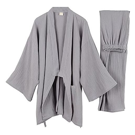 un-brand owlonline kimono giapponese loose casual home pigiama da uomo, color64-xxl, xxl